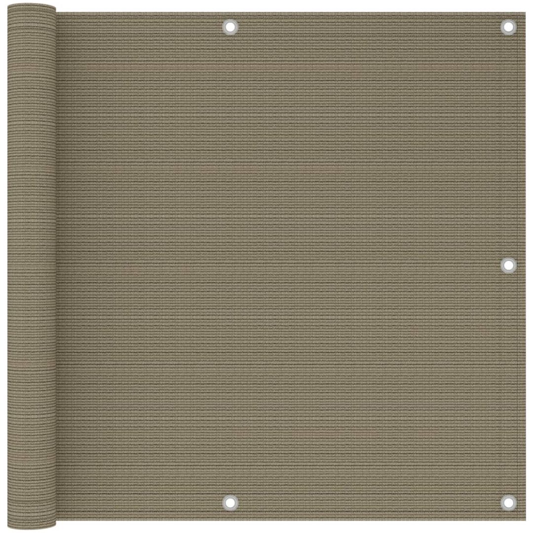 Balkongskärm taupe HDPE vidaXL 90 x 300 cm