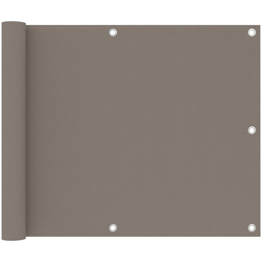 Balkongskärm taupe oxfordtyg vidaXL 75 x 400 cm