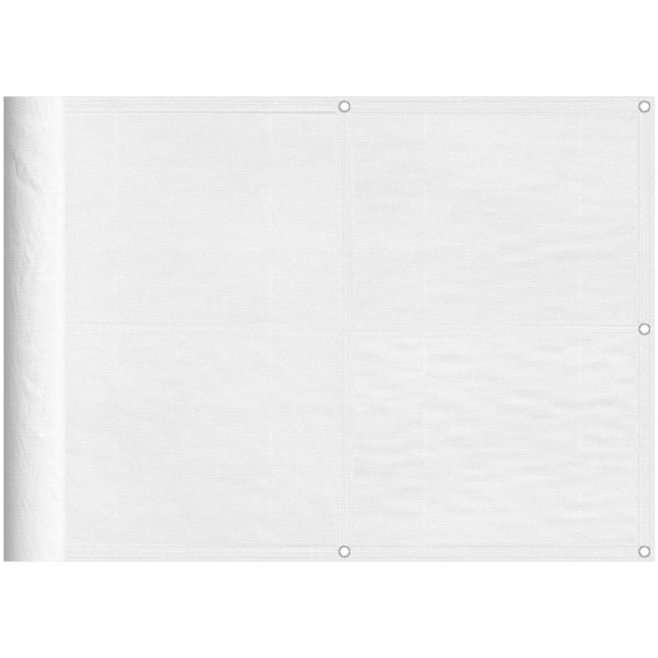 Balkongskärm vit 100% polyester oxford vidaXL 75 x 700 cm – bild 2