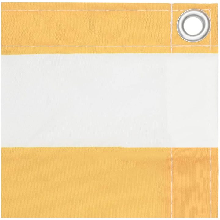 Balkongskärm vit och gul oxfordtyg vidaXL 120 x 600 cm – bild 2