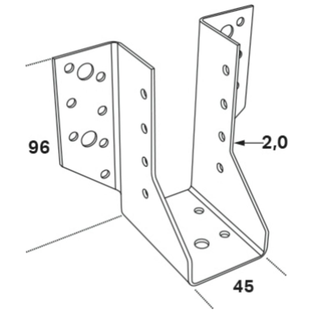 Balksko Jh 10-pack FASTCC Bulthål 9 mm – bild 2