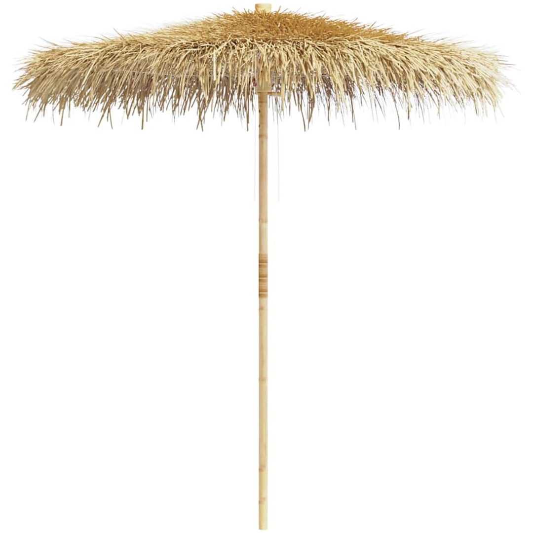 Bambuparasoll med bananbladstak vidaXL 210 cm – bild 2
