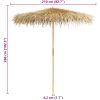 Bambuparasoll med bananbladstak vidaXL 210 cm – miniatyr 12