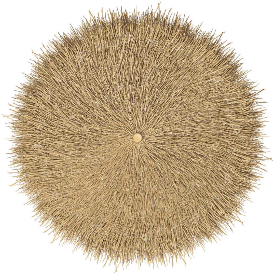 Bambuparasoll med bananbladstak vidaXL 210 cm – bild 4