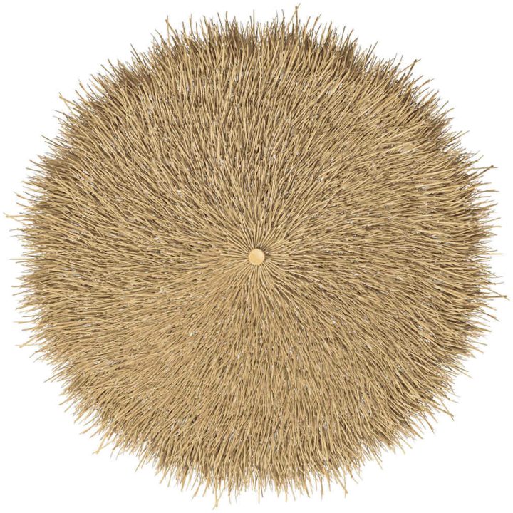 Bambuparasoll med bananbladstak vidaXL 210 cm – bild 4