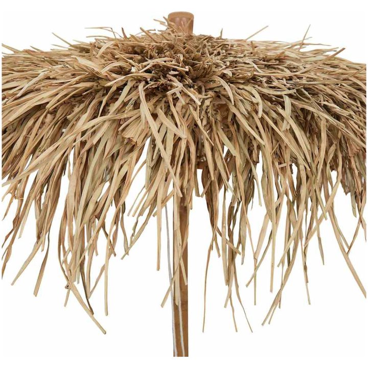Bambuparasoll med bananbladstak vidaXL 210 cm – bild 7