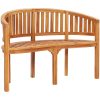 Bananbänk massiv teak vidaXL 120 cm – miniatyr 2