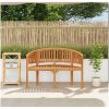 Bananbänk massiv teak vidaXL 120 cm – miniatyr 3