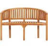 Bananbänk massiv teak vidaXL 120 cm – miniatyr 4