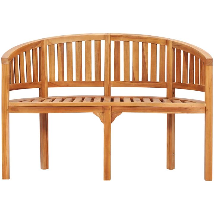 Bananbänk massiv teak vidaXL 120 cm – bild 4