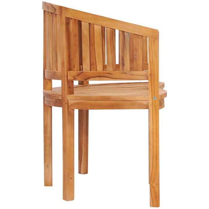 Bananbänk massiv teak vidaXL 120 cm – bild 5