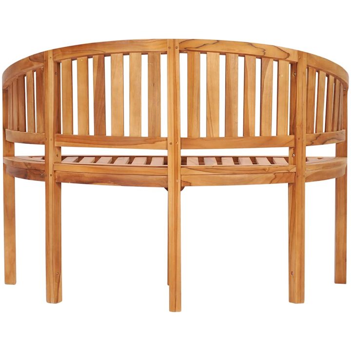 Bananbänk massiv teak vidaXL 120 cm – bild 6