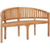 Bananbänk massiv teak vidaXL 151 cm – miniatyr 2