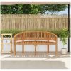 Bananbänk massiv teak vidaXL 151 cm – miniatyr 3