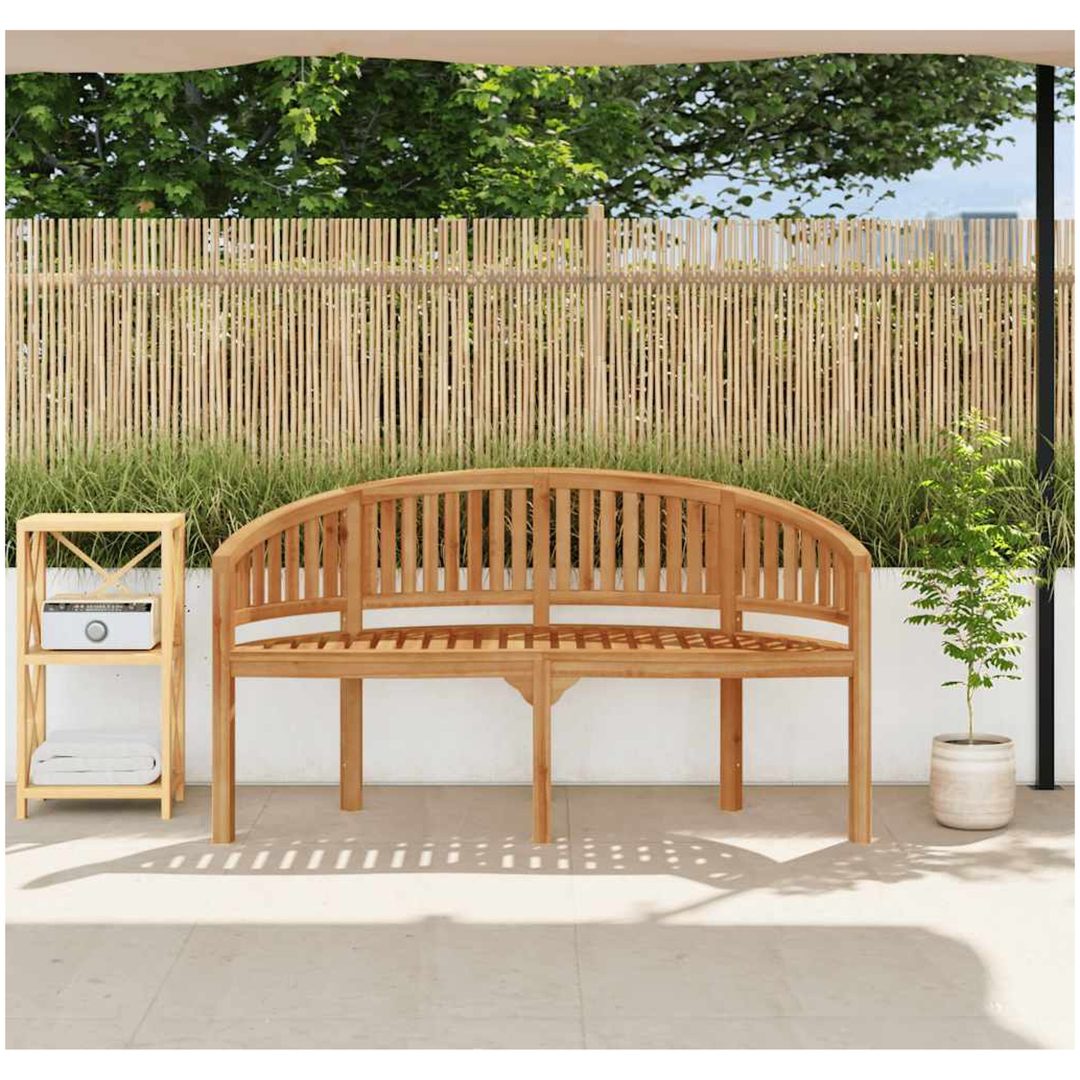 Bananbänk massiv teak vidaXL 151 cm – bild 3