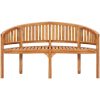 Bananbänk massiv teak vidaXL 151 cm – miniatyr 4