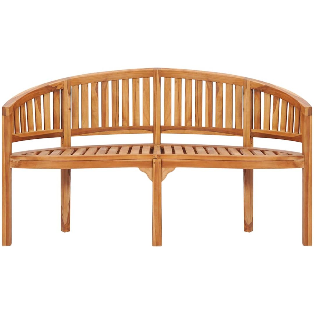 Bananbänk massiv teak vidaXL 151 cm – bild 4
