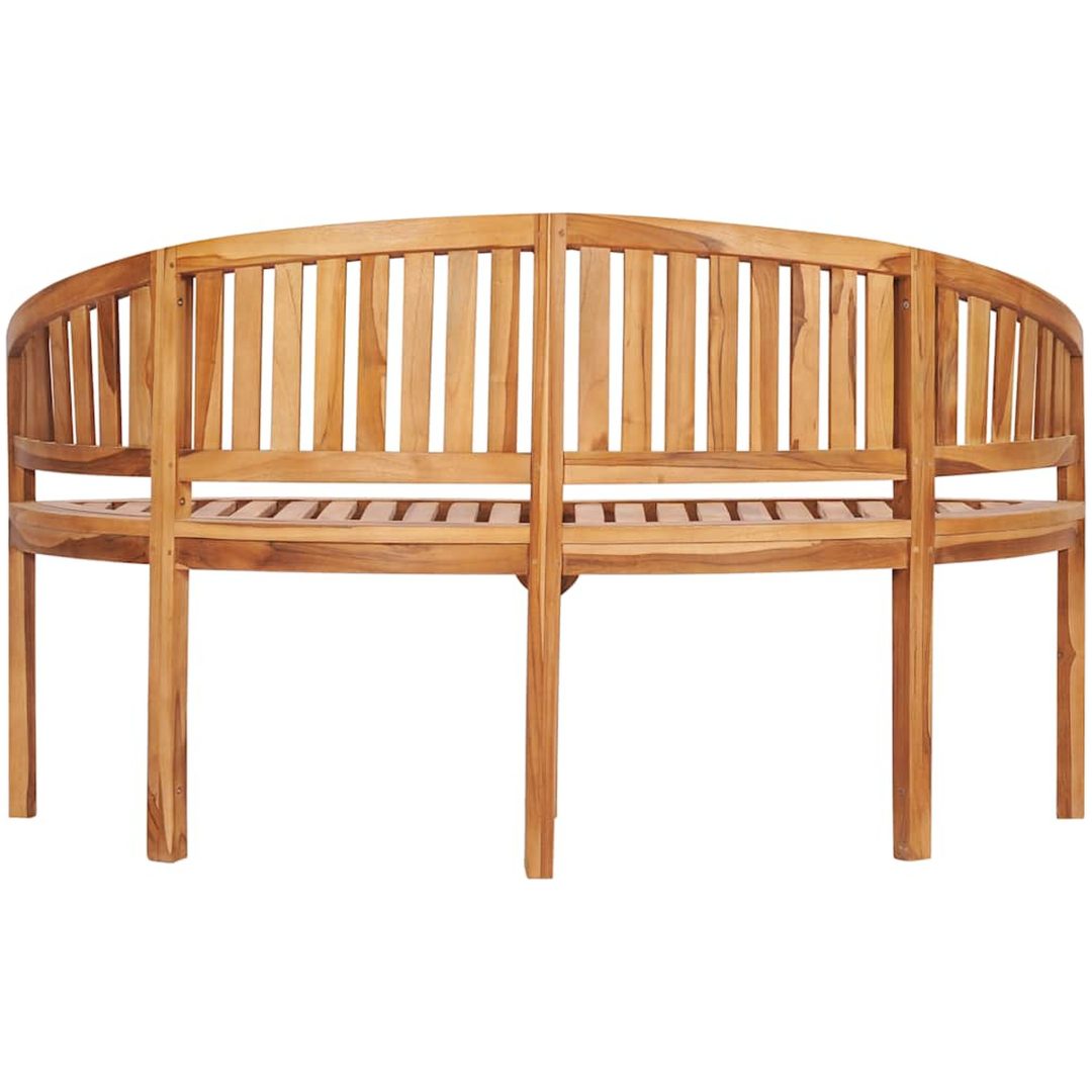 Bananbänk massiv teak vidaXL 151 cm – bild 6