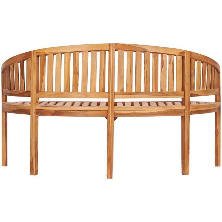 Bananbänk massiv teak vidaXL 151 cm – bild 6