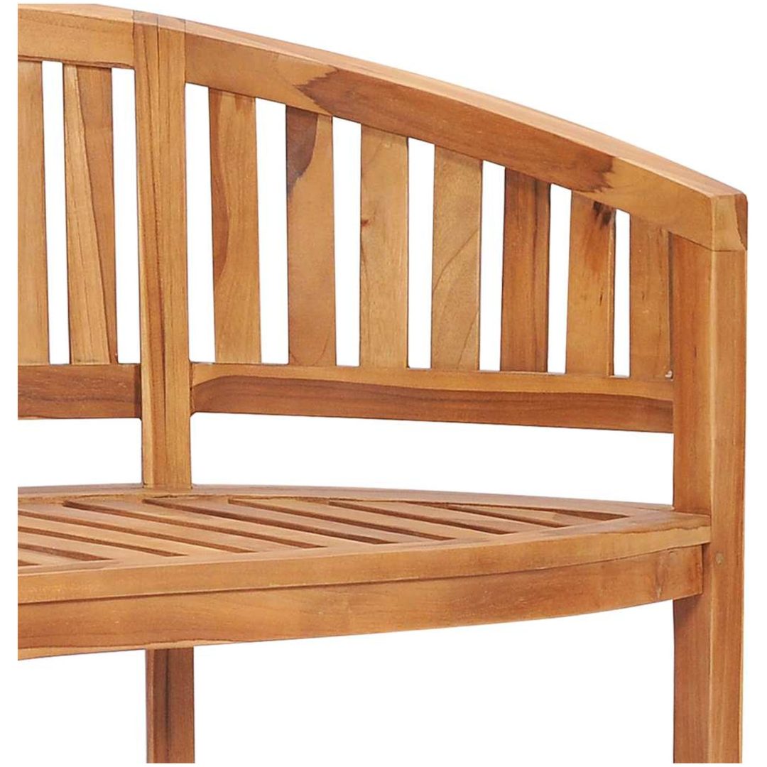 Bananbänk massiv teak vidaXL 151 cm – bild 7