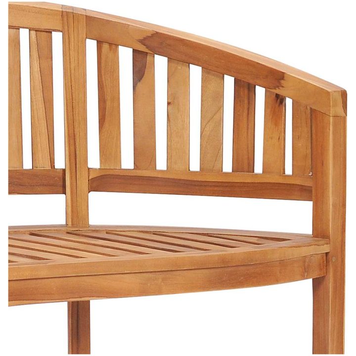 Bananbänk massiv teak vidaXL 151 cm – bild 7