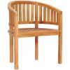 Bananstol massiv teak vidaXL – miniatyr 2