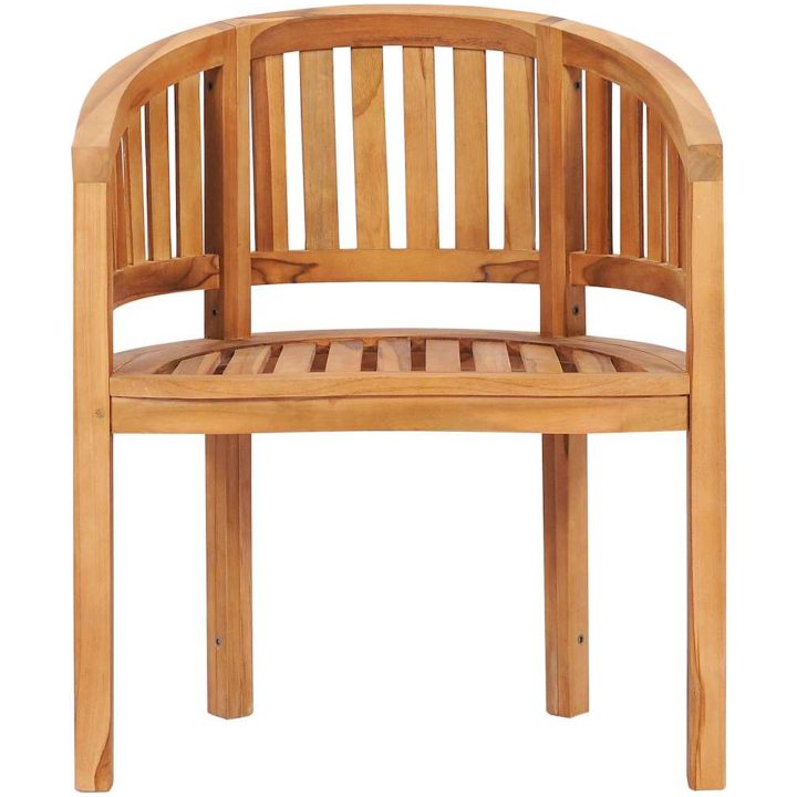 Bananstol massiv teak vidaXL – bild 4