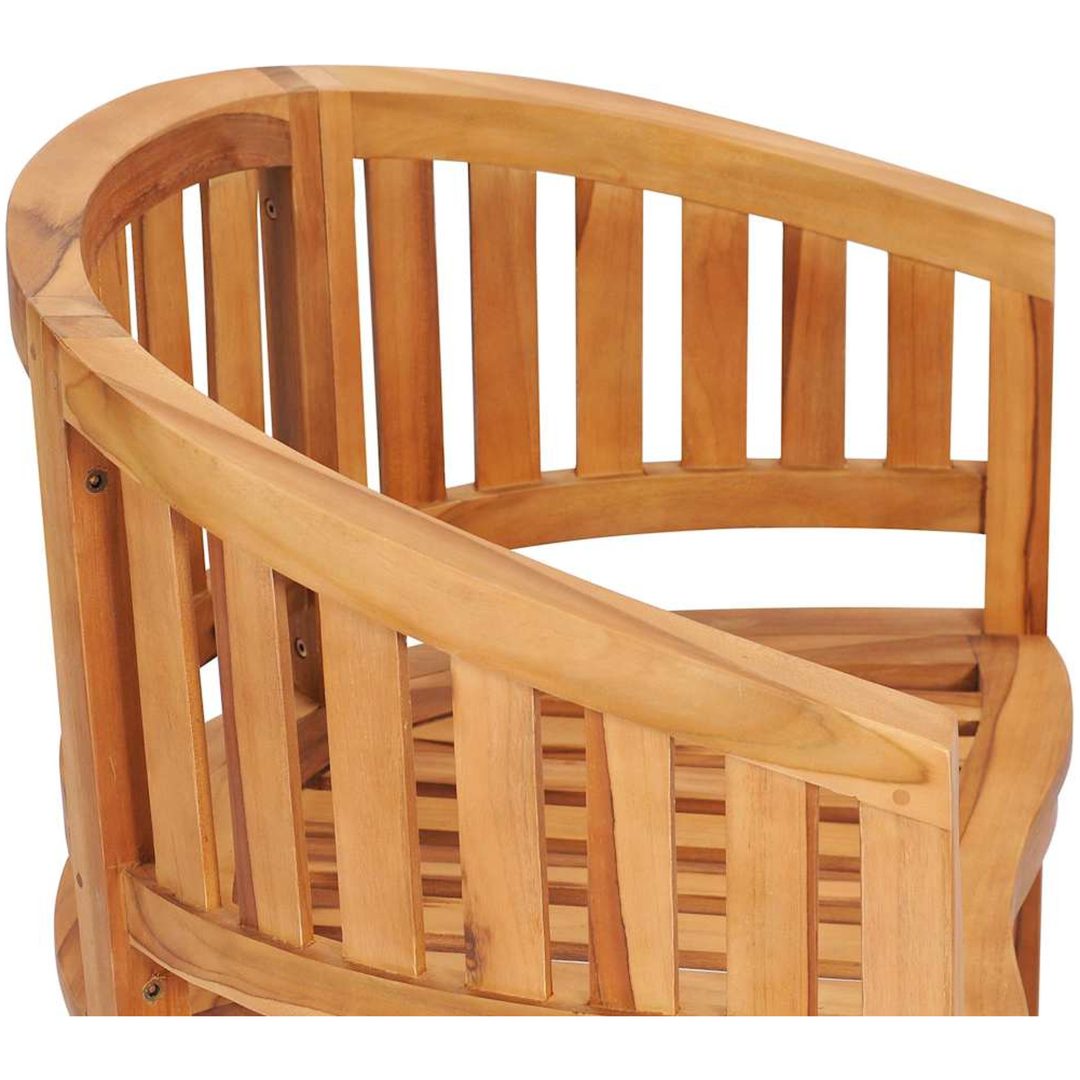 Bananstol massiv teak vidaXL – bild 7