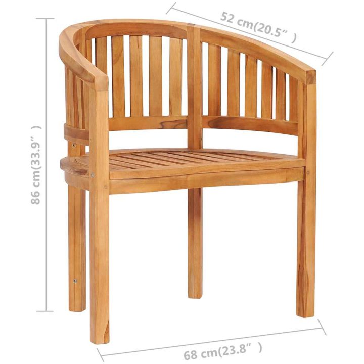 Bananstol massiv teak vidaXL – bild 9