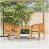 Bananstolar 2 st massiv teak vidaXL – miniatyr 3