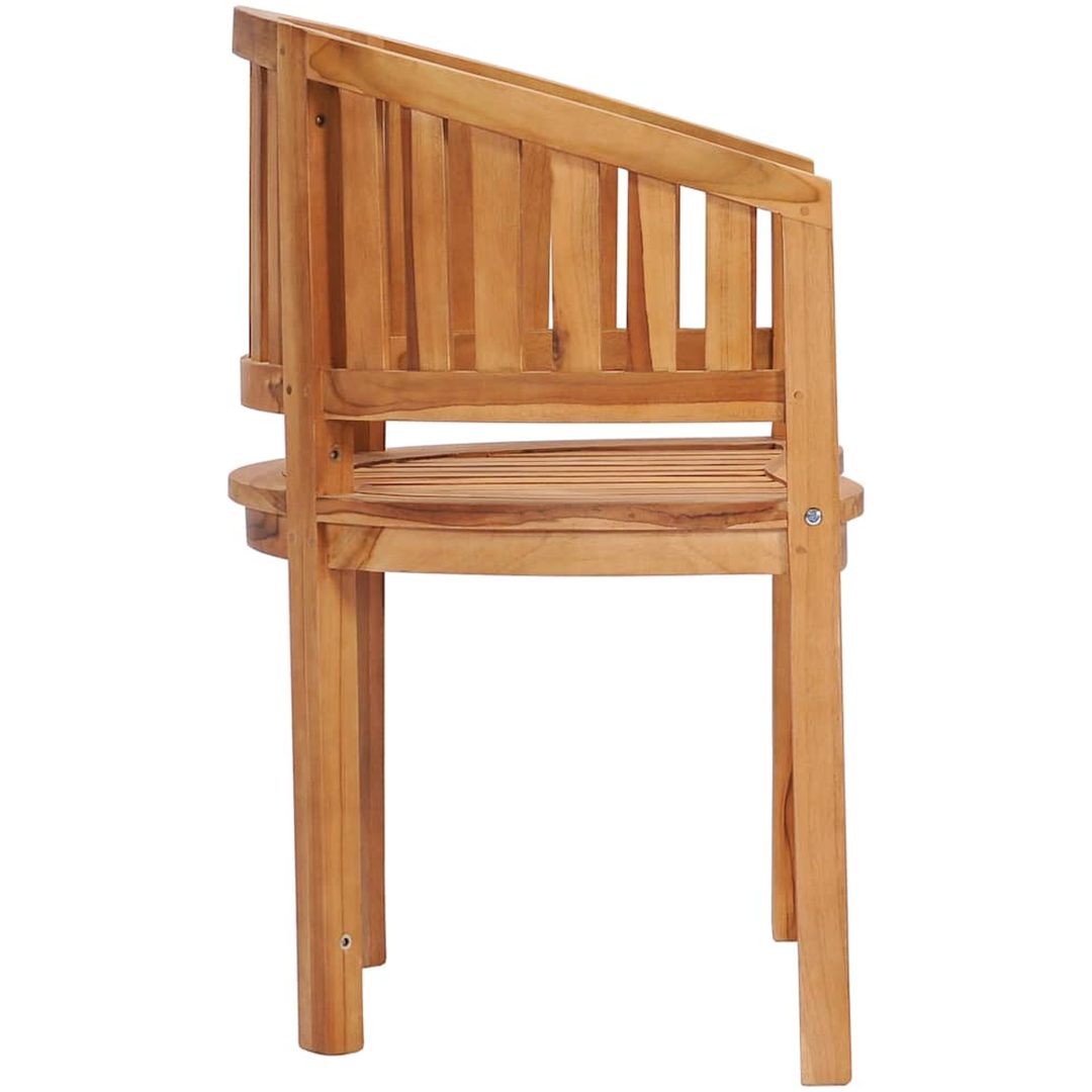 Bananstolar 2 st massiv teak vidaXL – bild 5
