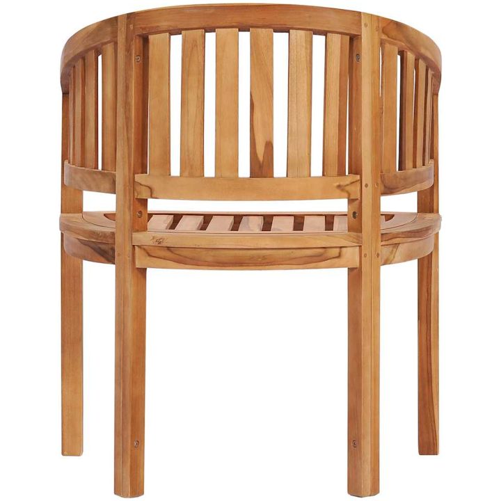 Bananstolar 2 st massiv teak vidaXL – bild 6
