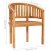 Bananstolar 2 st massiv teak vidaXL – miniatyr 9