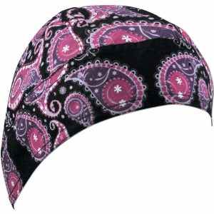 Bandana Flydanna Paisley Svart Rosa Lila ZAN HEADGEAR