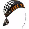 Bandana Flydanna Svart Orange Vit ZAN HEADGEAR – miniatyr 1