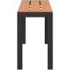 Bänk för trädgården 100 cm i stål och WPC, brun och svart vidaXL Standard – miniatyr 5