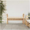 Bänk för trädgården med dyna 11 av bambu vidaXL Medium – miniatyr 3