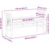 Bänk för trädgården med dyna 11 av bambu vidaXL Medium – miniatyr 9