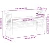 Bänk för trädgården med kudde 11 i bambufiber vidaXL Medium – miniatyr 8