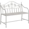 Bänk Vit Metall Byggd för att Hålla vidaXL 104 x 52,5 x 89 cm – miniatyr 2