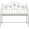 Bänk Vit Metall Byggd för att Hålla vidaXL 104 x 52,5 x 89 cm – miniatyr 4