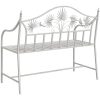Bänk Vit Metall Byggd för att Hålla vidaXL 104 x 52,5 x 89 cm – miniatyr 6