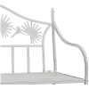 Bänk Vit Metall Byggd för att Hålla vidaXL 104 x 52,5 x 89 cm – miniatyr 7