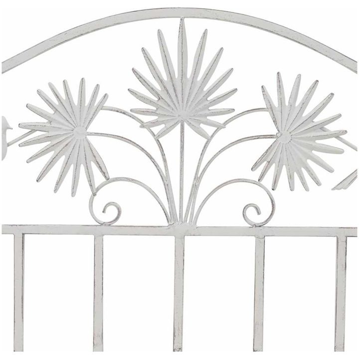 Bänk Vit Metall Byggd för att Hålla vidaXL 104 x 52,5 x 89 cm – bild 8