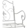Bänk Vit Metall Hållbar Utomhusbänk vidaXL 104 x 54 x 93 cm – miniatyr 7