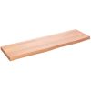 Bänkskiva badrum ljusbrun 100x30x(2-4) cm behandlat massivt trä vidaXL 100 x 30 x 4 cm – miniatyr 2