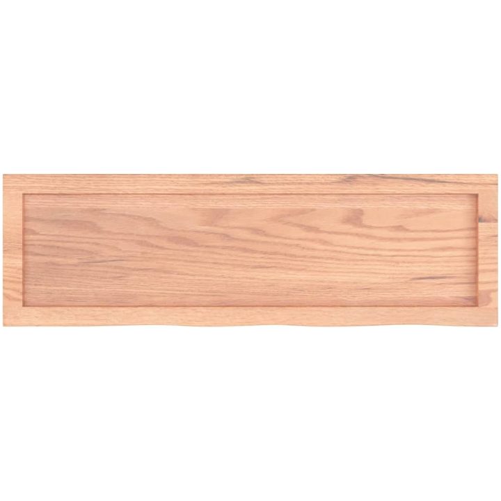 Bänkskiva badrum ljusbrun 100x30x(2-4) cm behandlat massivt trä vidaXL 100 x 30 x 4 cm – bild 4