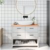 Bänkskiva badrum ljusbrun 100x30x(2-4) cm behandlat massivt trä vidaXL 100 x 30 x 4 cm – miniatyr 1