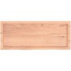 Bänkskiva badrum ljusbrun 100x40x(2-4) cm behandlat massivt trä vidaXL 100 x 40 x 4 cm – miniatyr 4