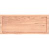 Bänkskiva badrum ljusbrun 100x40x(2-6) cm behandlat massivt trä vidaXL 100 x 40 x 6 cm – miniatyr 4